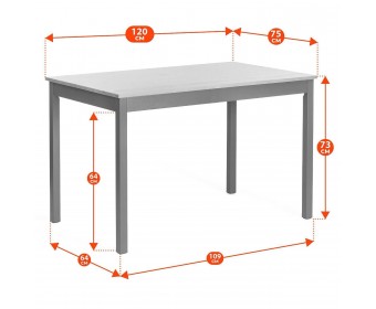 Комплект обеденный Соната/Sonata (стол+4стула) массив сосны, стол:120х75х75см стул:41х50х95см, антик/белый