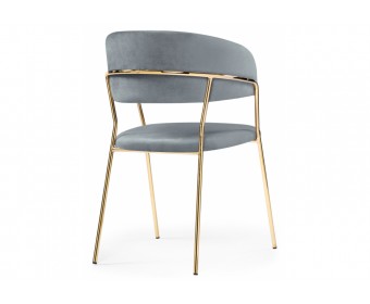 Стул на металлокаркасе Kamelia gold / gray