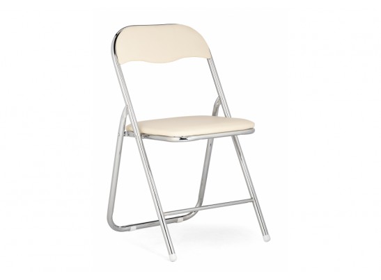 Стул на металлокаркасе Fold 1 складной beige / chrome