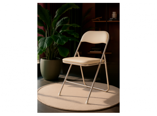 Стул на металлокаркасе Fold 1 складной beige / chrome