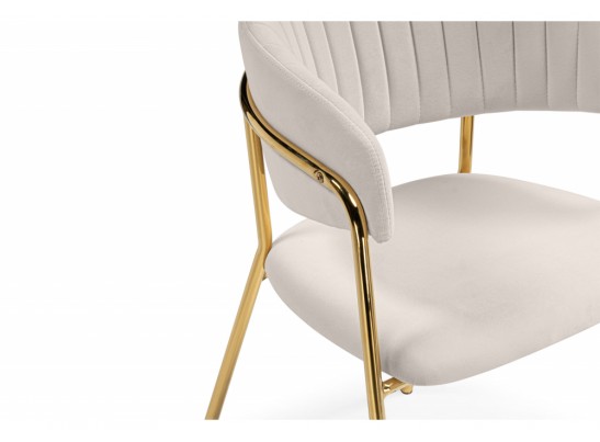 Стул на металлокаркасе Kamelia 1 beige / gold