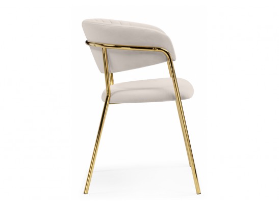 Стул на металлокаркасе Kamelia 1 beige / gold