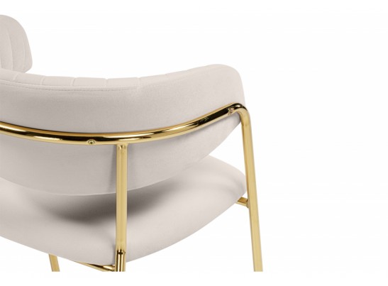 Стул на металлокаркасе Kamelia 1 beige / gold
