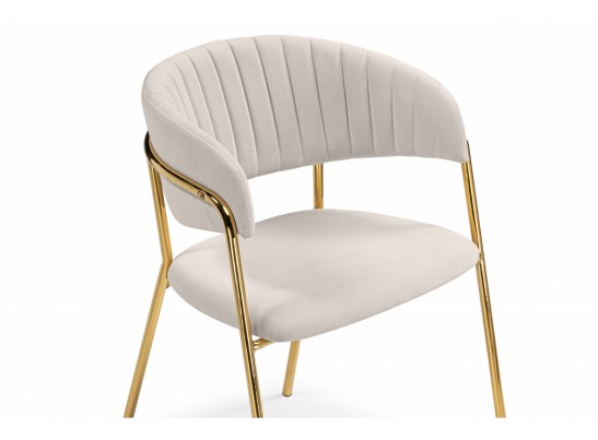 Стул на металлокаркасе Kamelia 1 beige / gold