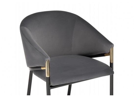 Стул на металлокаркасе Molton gray / black/ gold