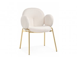 Стул на металлокаркасе Kalipso white / gold