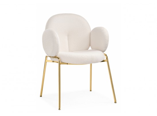 Стул на металлокаркасе Kalipso white / gold