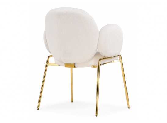 Стул на металлокаркасе Kalipso white / gold
