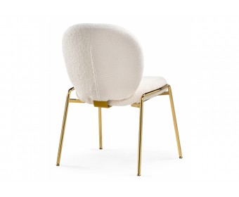 Стул на металлокаркасе Kalipso 1 white / gold