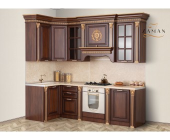 Кухонный гарнитур “Валенсия”: 2550×1200/600/2500 L~R, крем/караваджо