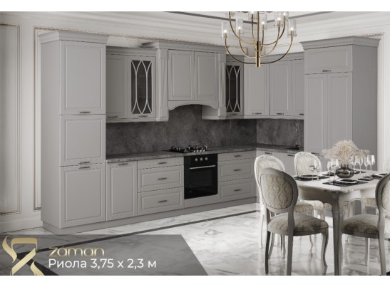 Угловой кухонный гарнитур “Риола” 3,75*2,3