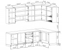 Кухонный гарнитур Интегра угловой 2,84*1,5