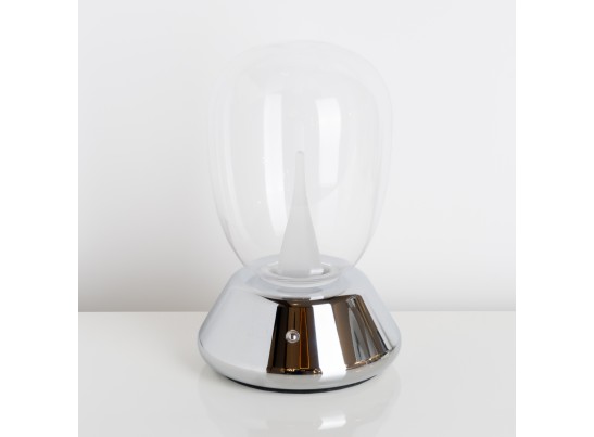 Настольная лампа диммируемая 10W 3000K прозрачный/хром Uovo III Lightstar 807904 в Набережных Челнах