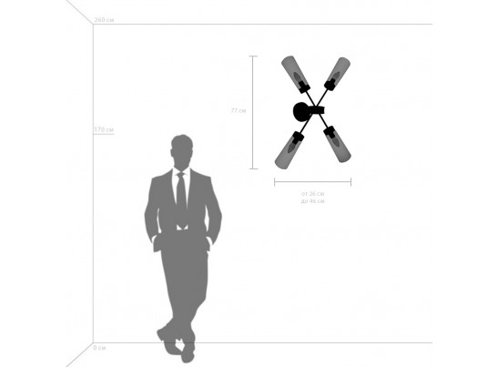 Настенно-потолочный светильник с универсальным креплением Crotone Lightstar 690643 в Набережных Челнах