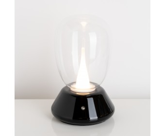 Настольная лампа диммируемая 10W 3000K прозрачный/черный Uovo III Lightstar 807907