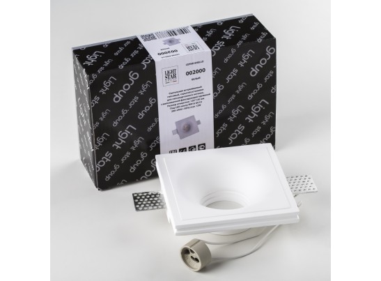 Светильник встраиваемый гипсовый скрытой установки д/гипсокартонного потолка с малозаметной фиксирующей пружиной MR16 GU10 Anello 002000 в Набережных Челнах