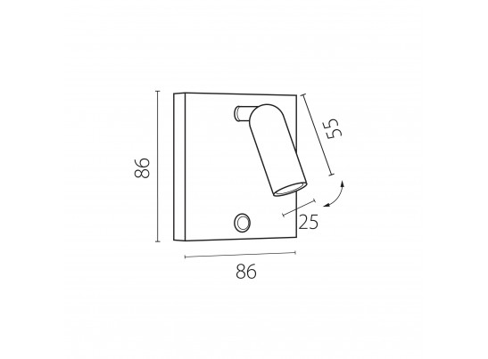 Бра 3W 277LM 3000K, белый Omega Lightstar 200936 в Набережных Челнах