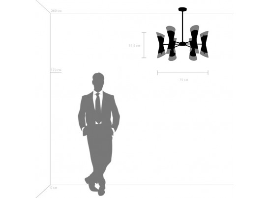 Люстра потолочная Strato Lightstar 817124 в Набережных Челнах