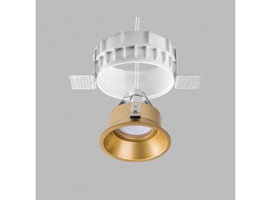 Комплект из светильника и рамки DOMINO ROUND MR16 ЗОЛОТО в Набережных Челнах