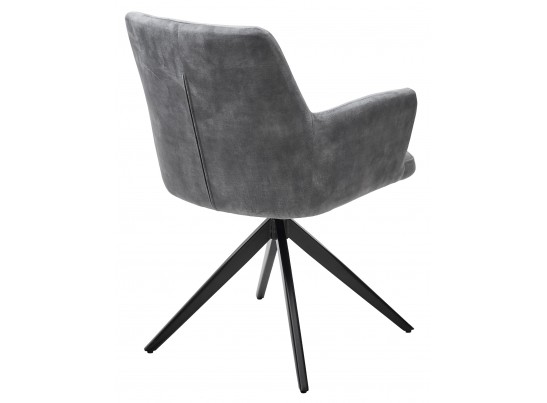 Стул DANTE 360 град.поворот UF912-09В античный светло-серый, велюр без "пальчиковый"/черный, ®DISAUR в Набережных Челнах