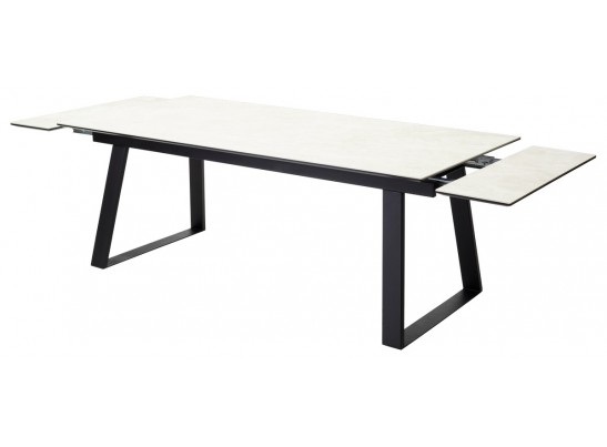 Стол Франк 200 Кремовый мрамор, керамика / черный каркас в Набережных Челнах