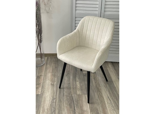 Стул BRANDY WZ2042-01 молочный фактурный велюр / черный каркас в Набережных Челнах Стул BRANDY WZ2042-01 молочный фактурный велюр / черный каркас в Набережных Челнах