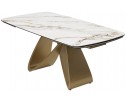 Стол PALACIO 180 KL-188 Контрастный мрамор матовый, итальянская керамика/ Шампань, ®DISAUR в Набережных Челнах