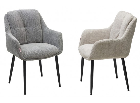 Стул DORE Garna-071 бежевый, ткань / черный каркас, ®DISAUR в Набережных Челнах