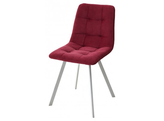 Стул CHILLI-Q SQUARE винный #16, велюр / белый каркас, 4 шт./1 к, в Набережных Челнах Стул CHILLI-Q SQUARE винный #16, велюр / белый каркас, 4 шт./1 к, в Набережных Челнах