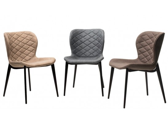 Стул КЛОД, цвет Kiprus-12 Темно-серый, искусственная замша / черный каркас в Набережных Челнах