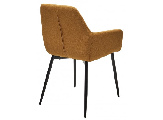 Стул NOVARA Barrel-48 Горчичный, ткань / черный каркас / Товарный знак DISAUR в Набережных Челнах