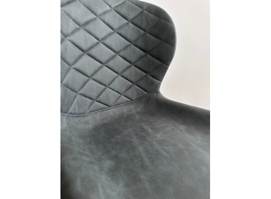 Стул КЛОД, цвет Kiprus-12 Темно-серый, искусственная замша / черный каркас в Набережных Челнах