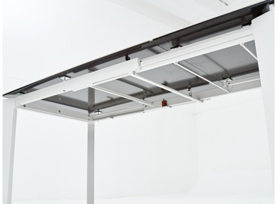 Стол CORNER 120 MATTE STATUARIO Белый мрамор матовый керамика, стекло/ белый каркас, ®DISAUR в Набережных Челнах