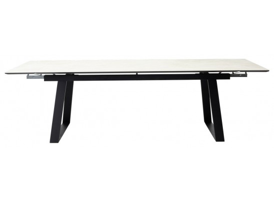 Стол Франк 200 Кремовый мрамор, керамика / черный каркас в Набережных Челнах