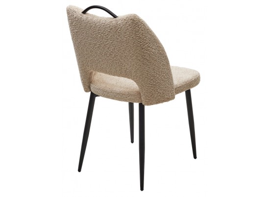 Стул JANETY UF998-04 бежевый, букле / черный каркас/ Товарный знак DISAUR в Набережных Челнах