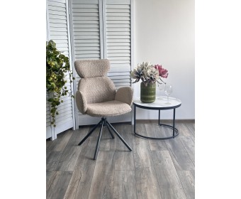 Стул VARDY 360 град.поворот. бежевый букле XD841-06 / Серый, ®DISAUR