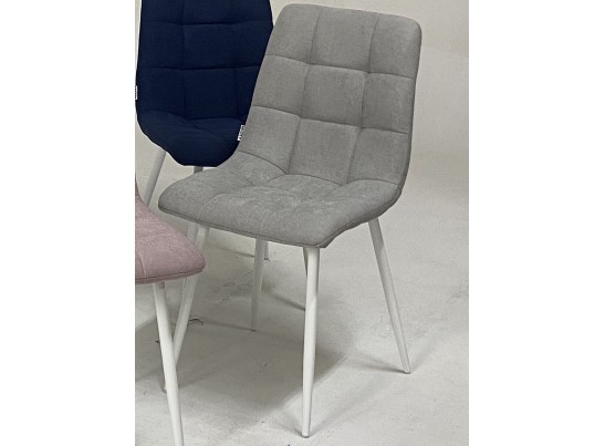 Стул CHILLI UF860-02B серо-голубой, ткань/ белый каркас в Набережных Челнах