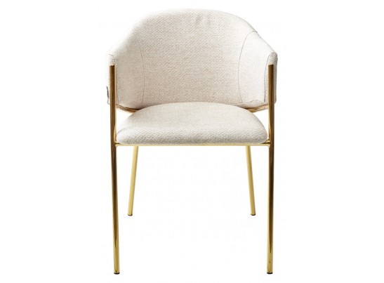 Стул DILL TRF-11 светло-бежевый, ткань/ золотой каркас в Набережных Челнах