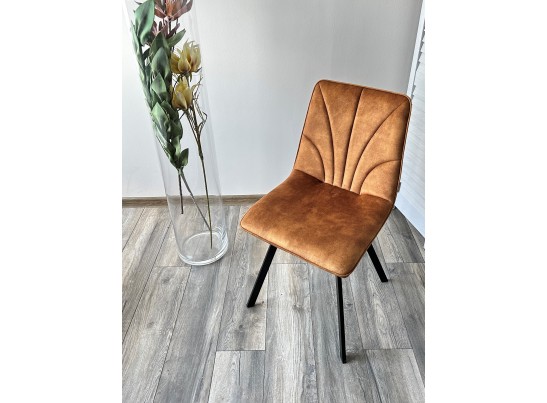 Стул ARFA UF912-02B античный медный, велюр без "пальчикового" эффекта/ черный каркас, ®DISAUR в Набережных Челнах