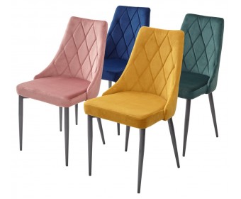 Стул NEPAL BLUVEL-78 GREEN/ серый каркас, велюр M-City