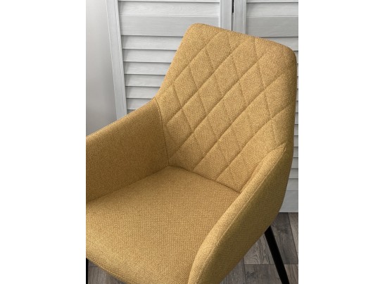 Стул NOVARA Barrel-48 Горчичный, ткань / черный каркас / Товарный знак DISAUR в Набережных Челнах