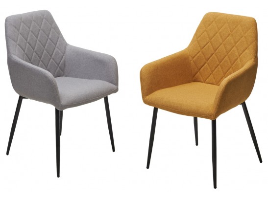 Стул NOVARA Barrel-48 Горчичный, ткань / черный каркас / Товарный знак DISAUR в Набережных Челнах