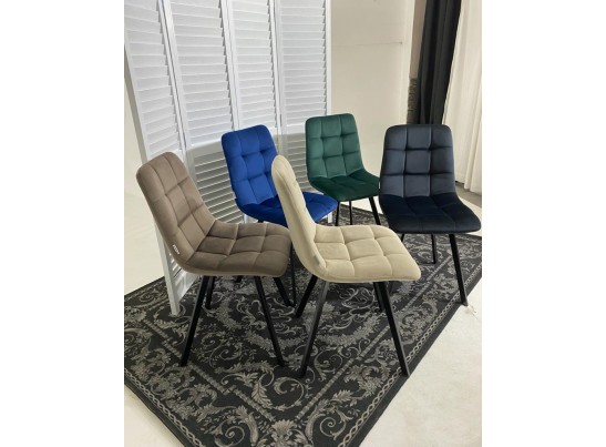 Стул CHILLI SQUARE BLUVEL-78 GREEN, велюр / черный каркас, в Набережных Челнах