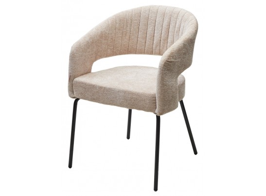 Стул SNUG 3018-10 бежевый, шенилл / черный каркас, ®DISAUR в Набережных Челнах