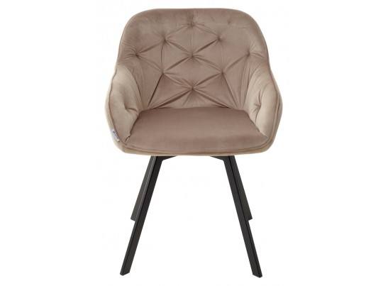 Стул GALE 360 град. поворот. BLUVEL-40 BEIGE, велюр/ черный каркас, в Набережных Челнах