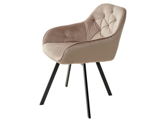 Стул GALE 360 град. поворот. BLUVEL-40 BEIGE, велюр/ черный каркас, в Набережных Челнах