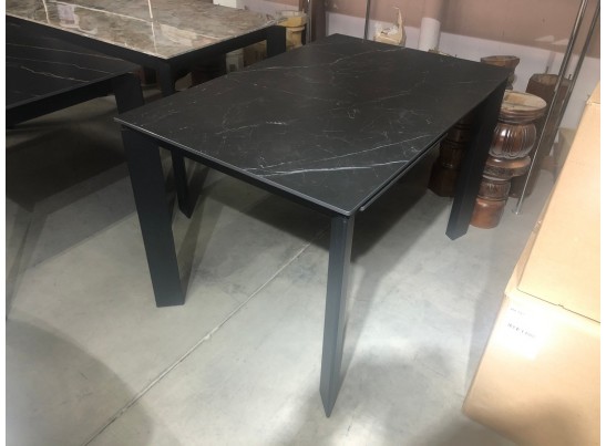 Стол CORNER 120 MATT BLACK MARBLE SOLID CERAMIC / BLACK, ®DISAUR в Набережных Челнах