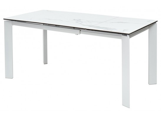 Стол CORNER 120 MATTE STATUARIO Белый мрамор матовый керамика, стекло/ белый каркас, ®DISAUR в Набережных Челнах