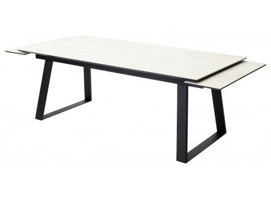 Стол Франк 200 Кремовый мрамор, керамика / черный каркас в Набережных Челнах