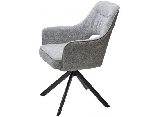 Стул GUARA 180 град. поворот. цвет серо-бежевый RAVEN 06 / черный каркас, ®DISAUR в Набережных Челнах